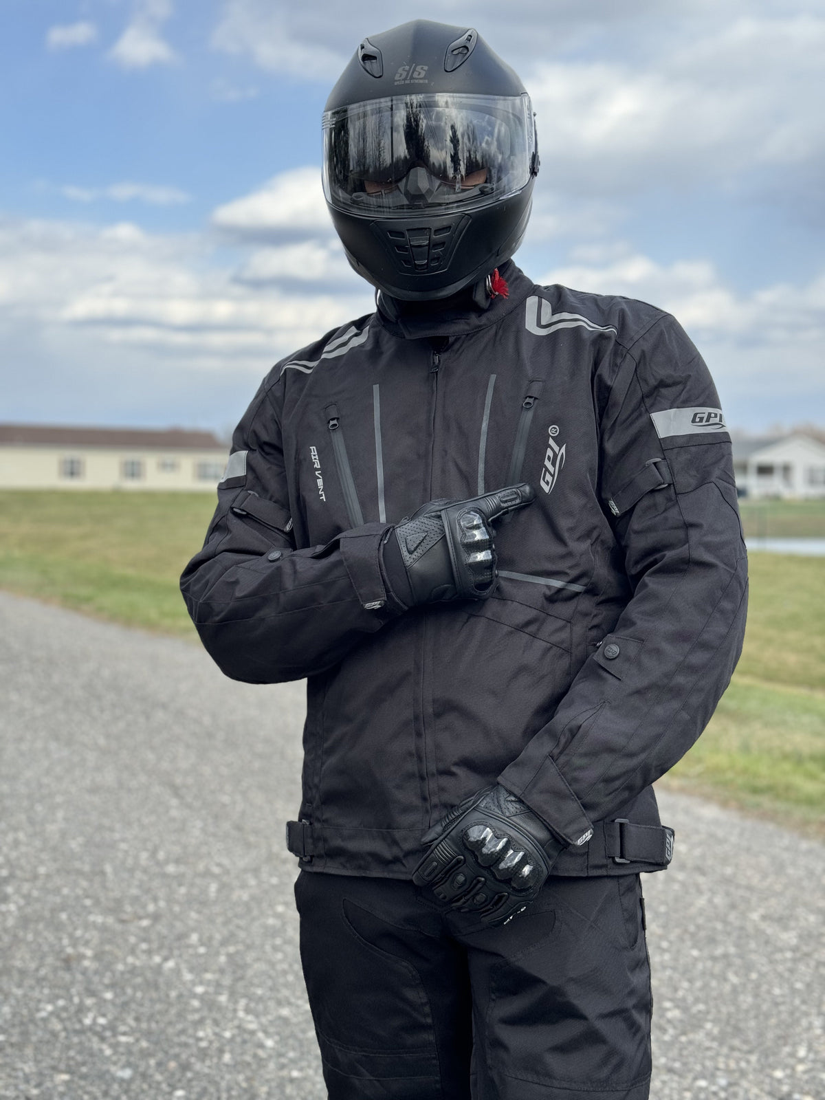 Men’s All-Season High Premium Quality Soft Adjustable Motorcycle Jacket with 4 Pockets – Black-