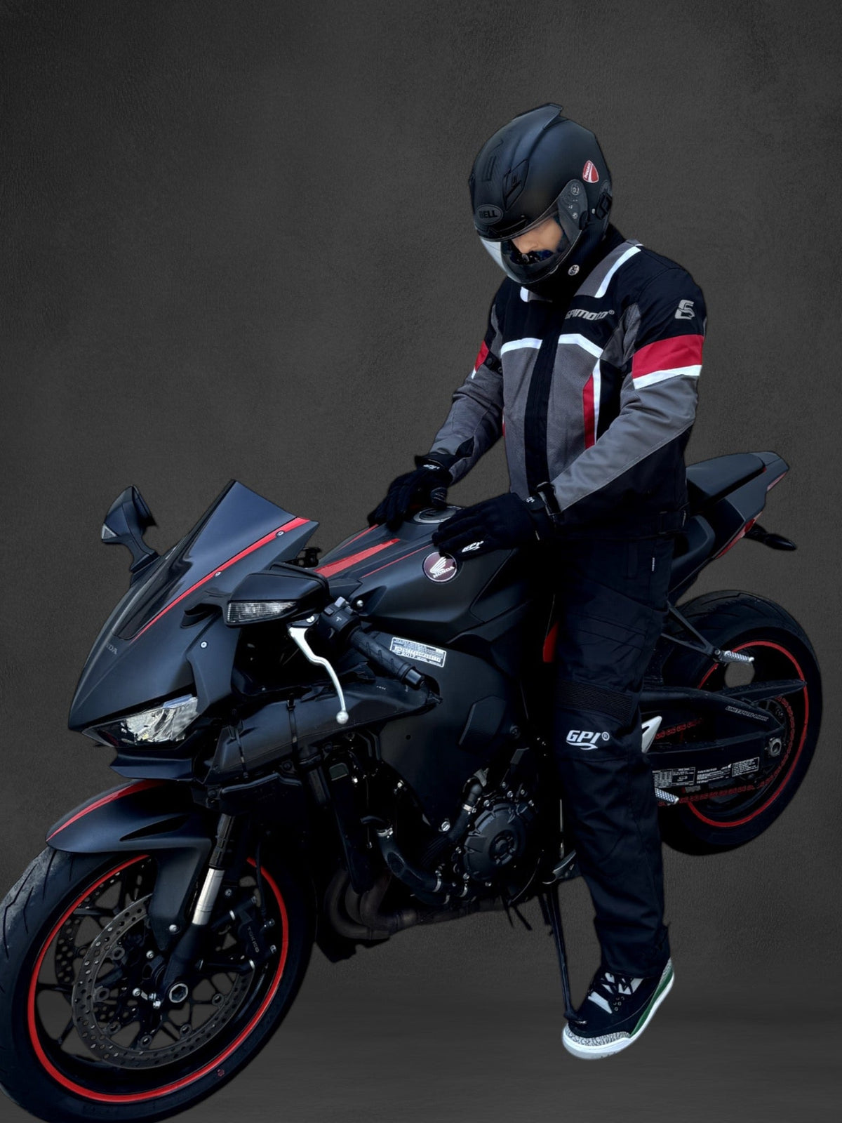 Men’s High Premium Quality Summer 4 Pockets Waterproof Motorcycle Black/Red/Grey Jacket-