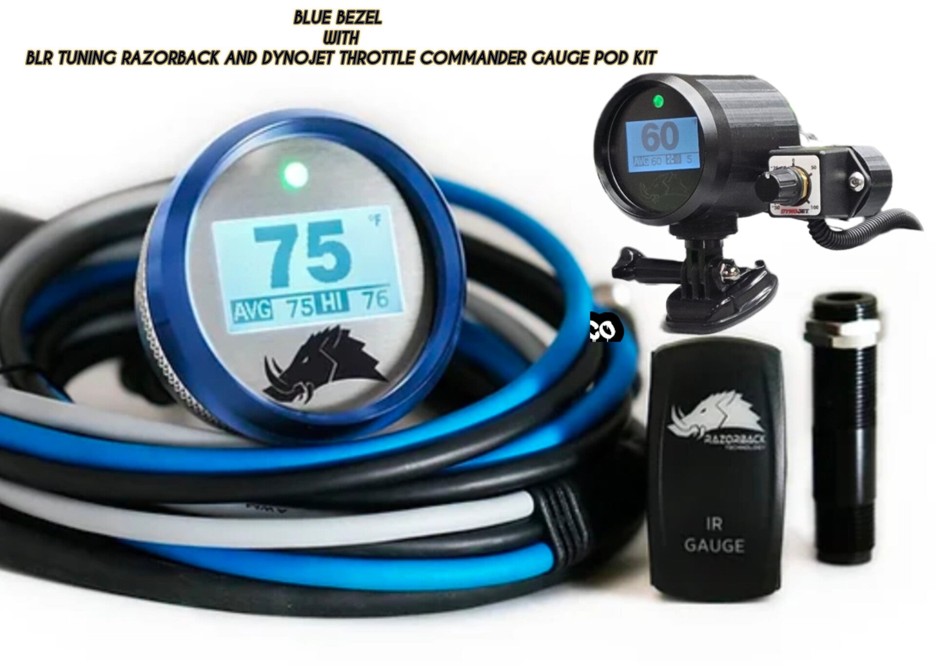 ⁄ Temperature 323-095 RAZORBACK VDO CAN-AM 3.2 CVT KIT GAUGE for