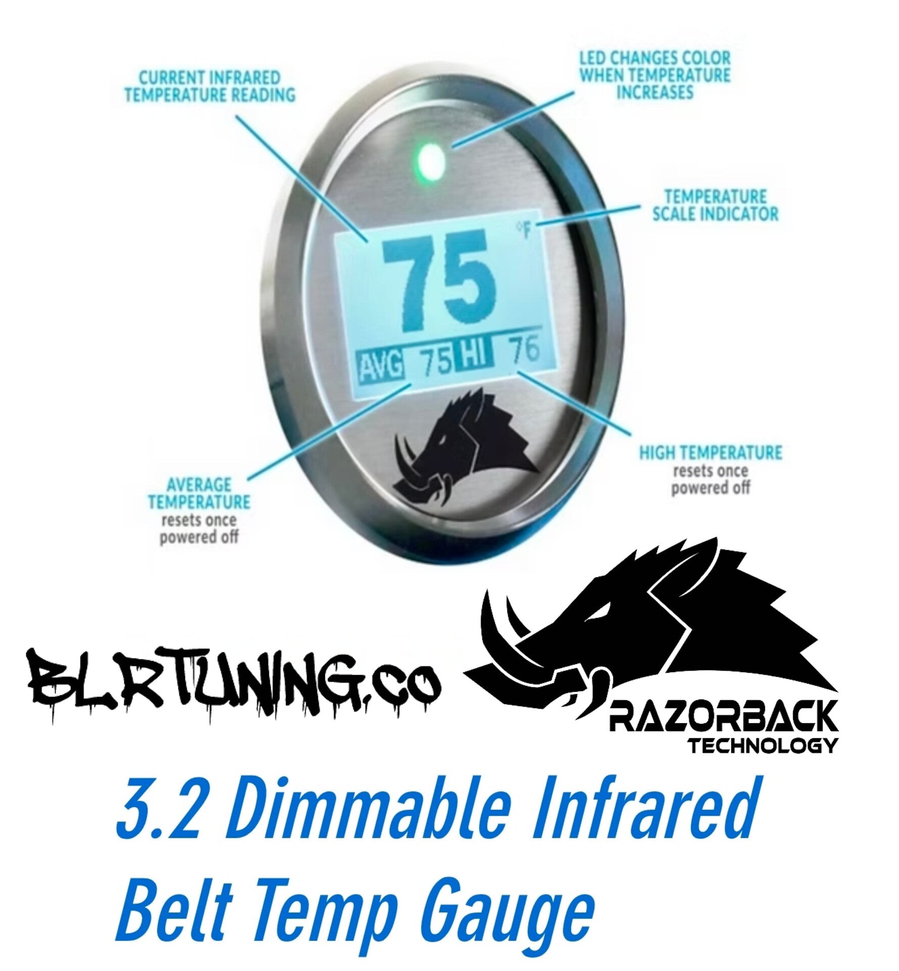 KAWASAKI TERYX H2 RAZORBACK 3.2 CVT BELT TEMP GAUGE KIT – BLR TUNING
