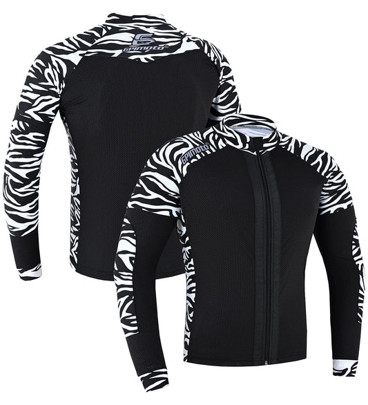 Men's Mesh Black &  White Motorcycle Shirt | CE Level 2 Certified Protection-