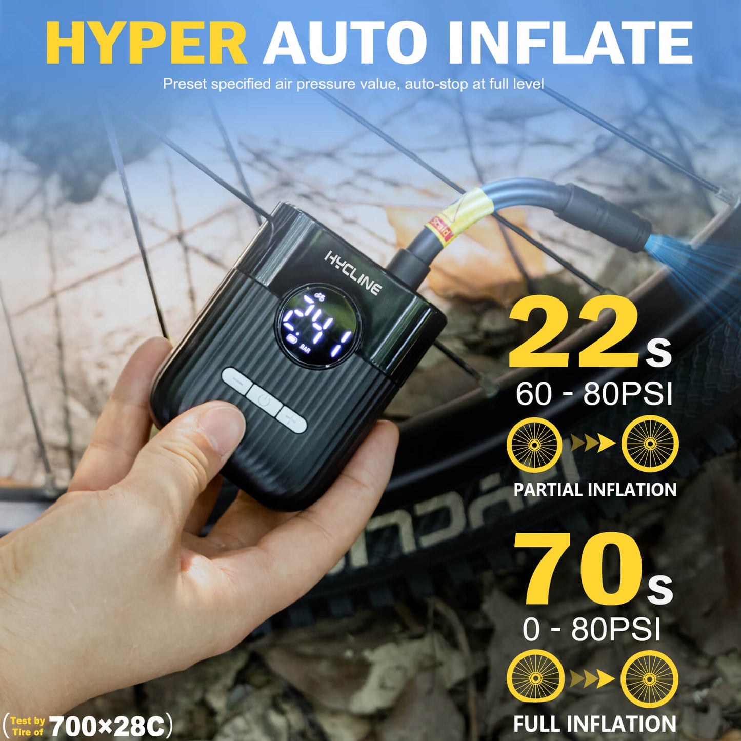 [On Clearance!] Hycline E-Mini Bike Pump