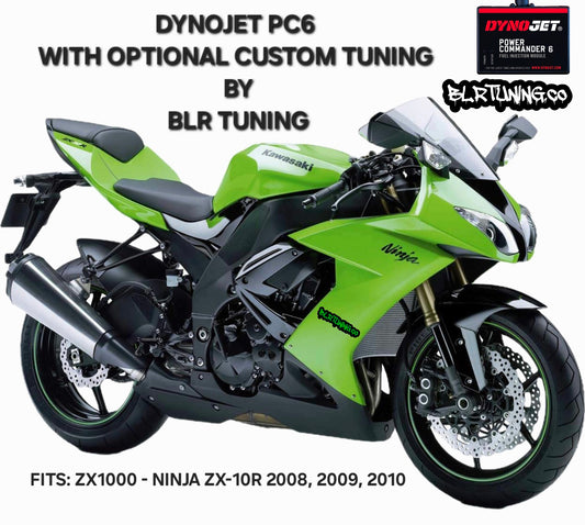 KAWASAKI NINJA ZX-10R ZX1000 2008 - 2010 PC6 BY DYNOJET WITH OPTIONAL CUSTOM TUNING BY BLR TUNING