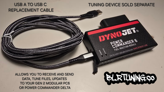 USB A TO USB C 10 FOOT REPLACEMENT CABLE FOR DYNOJET POWER COMMANDER DELTA AND GEN 2 MODULAR PC6 DEVICES