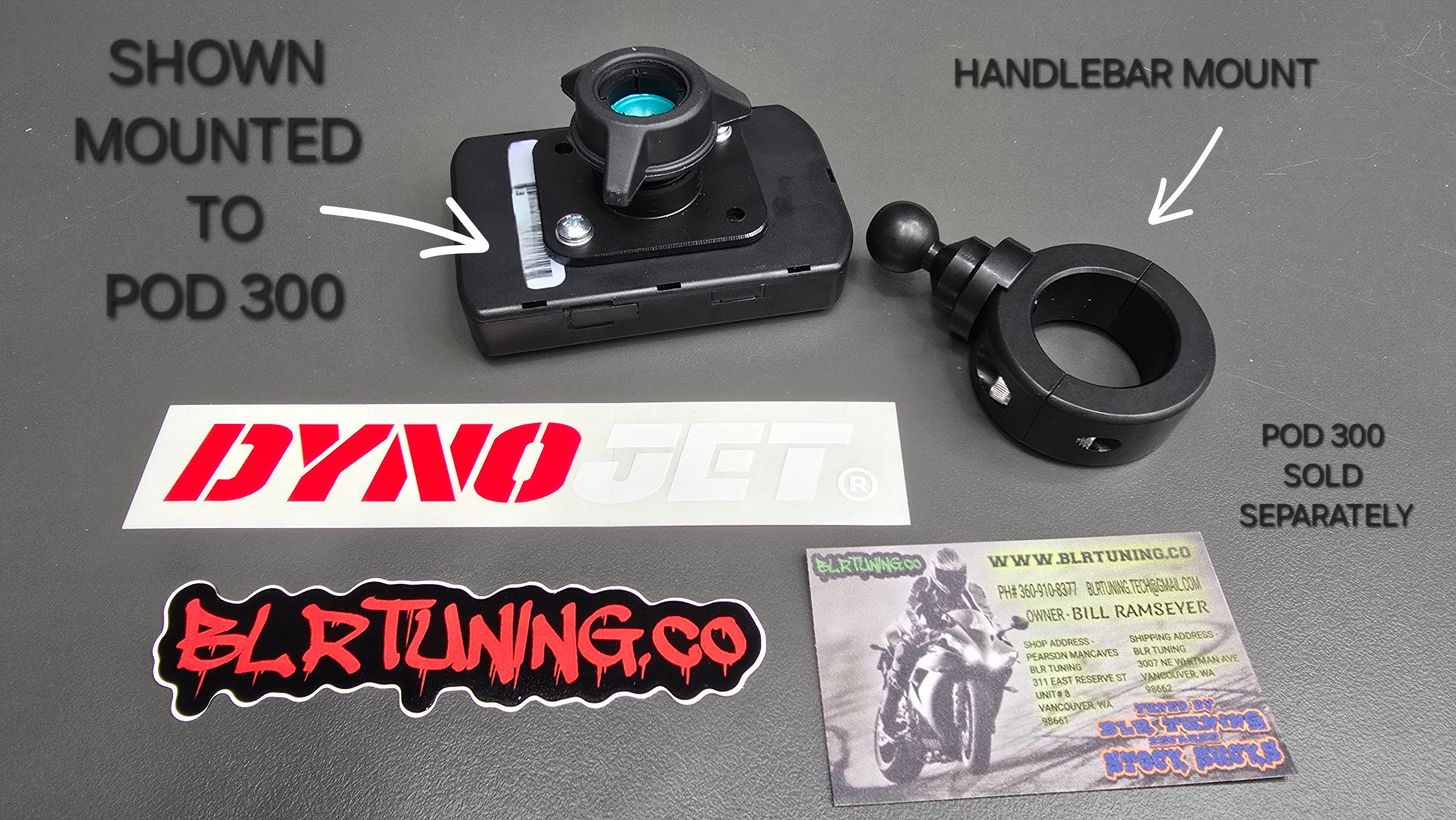 DYNOJET HANDLEBAR MOUNT KIT FOR POD 300 AND ORIGINAL POWER VISION