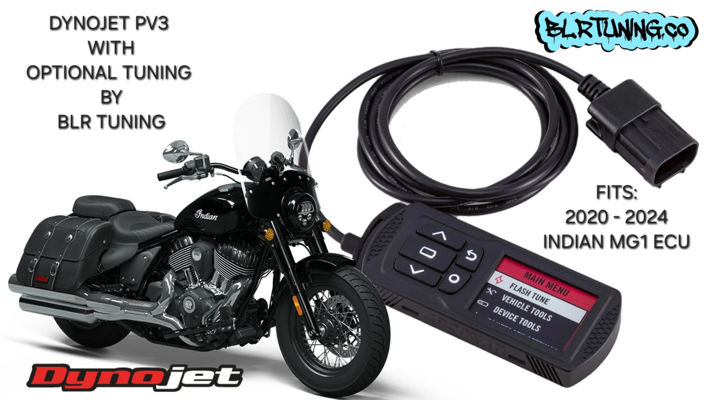 INDIAN WITH MG1 ECU PV3-29-05 FITS 2020 - 2024 BY DYNOJET WITH OPTIONAL CUSTOM TUNING BY BLR TUNING
