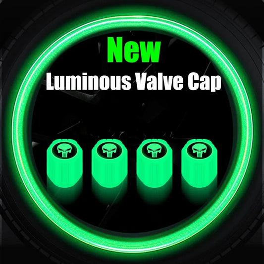 4PCS Luminous Valve Stem Caps