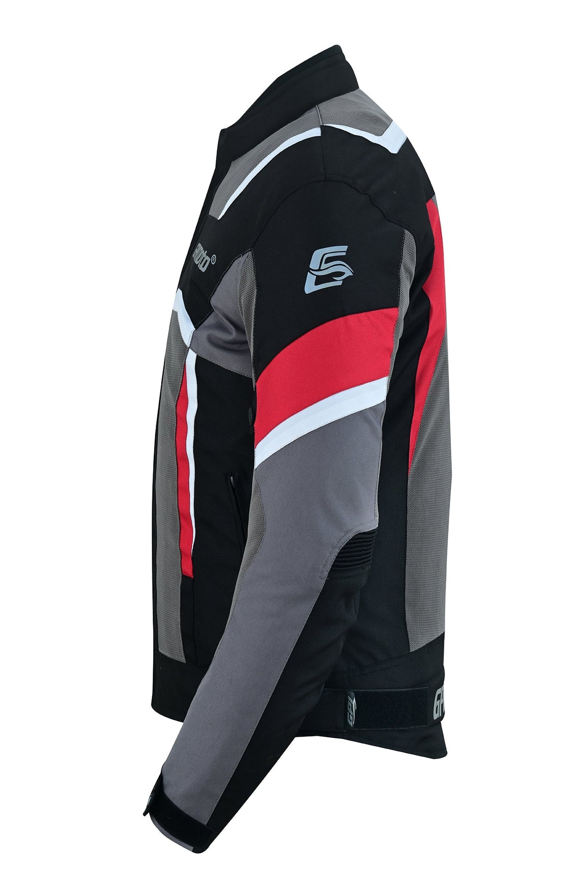 Men’s High Premium Quality Summer 4 Pockets Waterproof Motorcycle Black/Red/Grey Jacket-