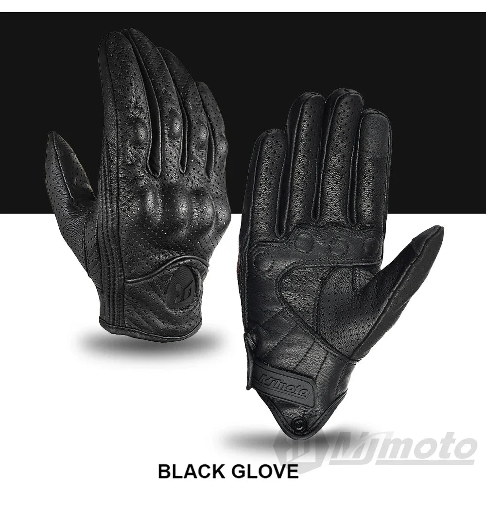 Motorcycle Retro Leather Gloves