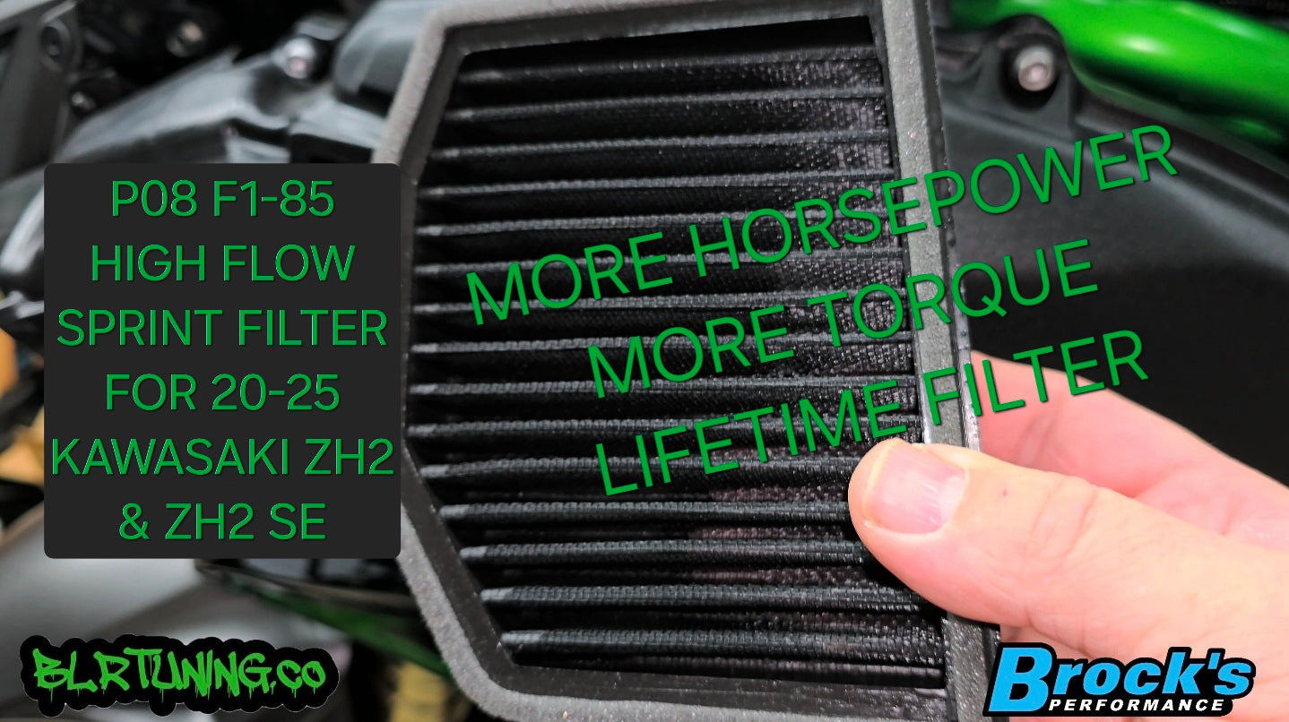 SPRINT FILTER P08 F1-85 FOR KAWASAKI ZH2 AND ZH2 SE 2020 - 2025 HIGH FLOW RACE APPLICATION AIR FILTER