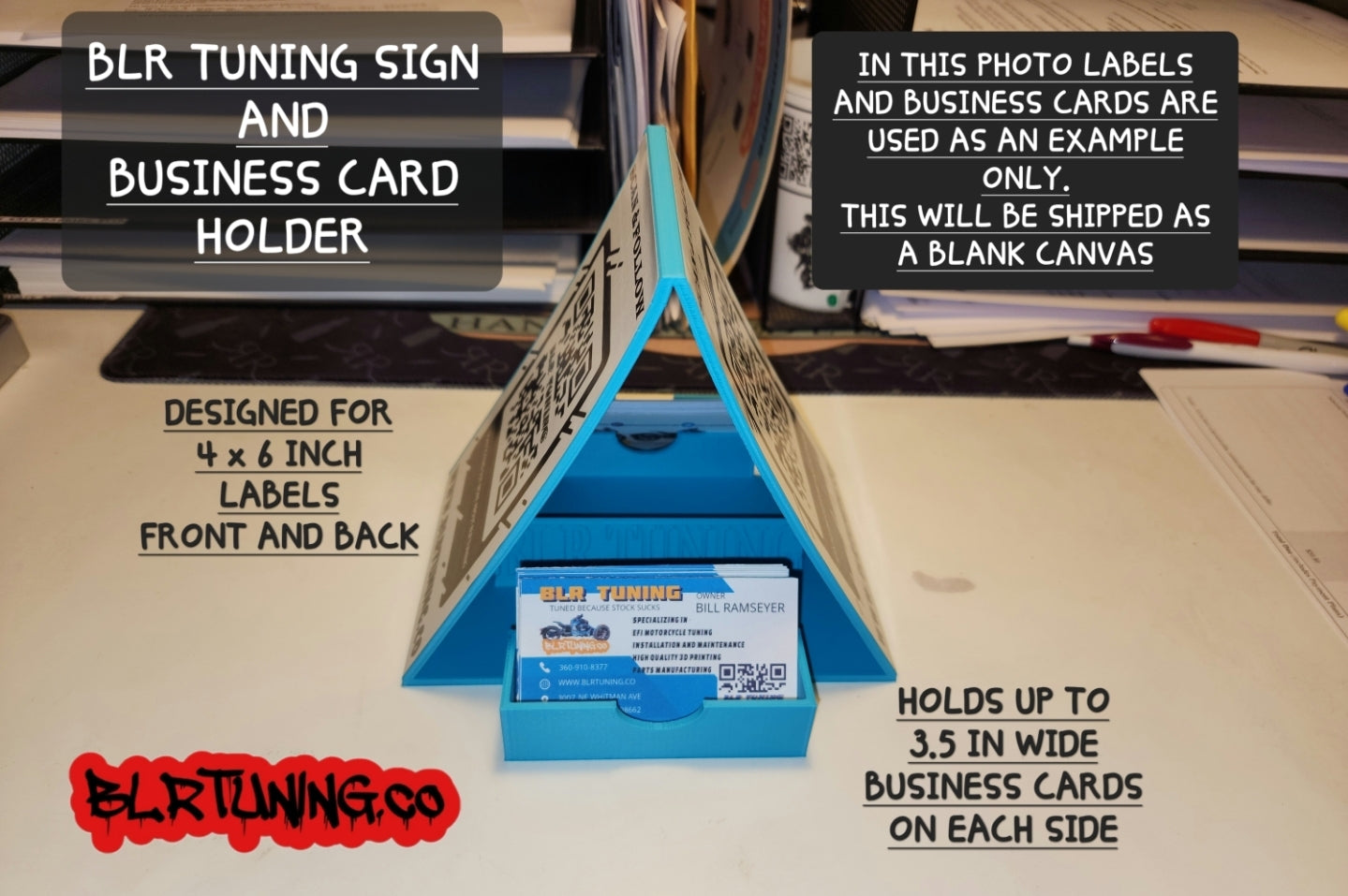 BLR TUNING SIGN AND BUSINESS CARD HOLDER