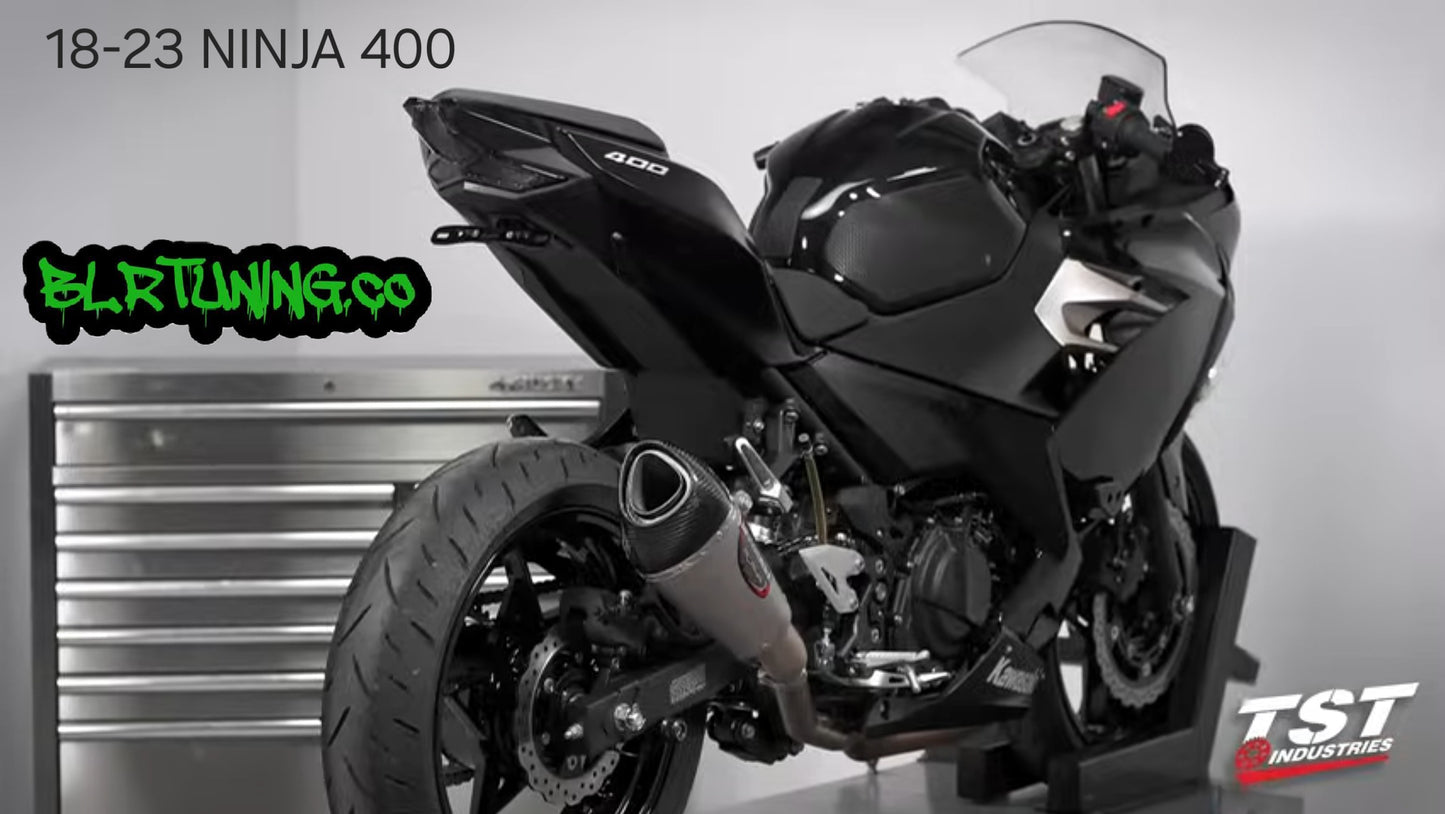 KAWASAKI Z400 AND NINJA 400 18 - 23 INTEGRATED SMOKE BLACK TAIL LIGHT BY TST INDUSTRIES