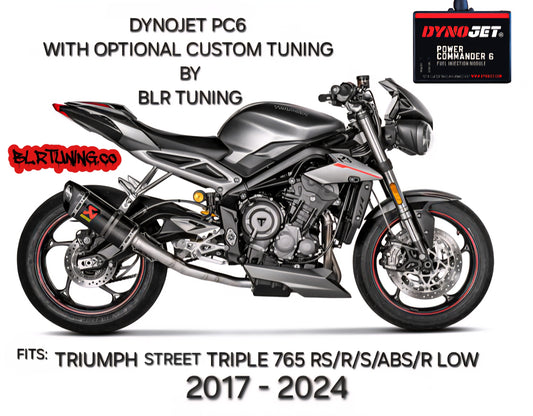 TRIUMPH STREET TRIPLE 765 R - S - RS - ABS - R LOW 2017 - 2024 PC6 BY DYNOJET WITH OPTIONAL CUSTOM TUNING BY BLR TUNING