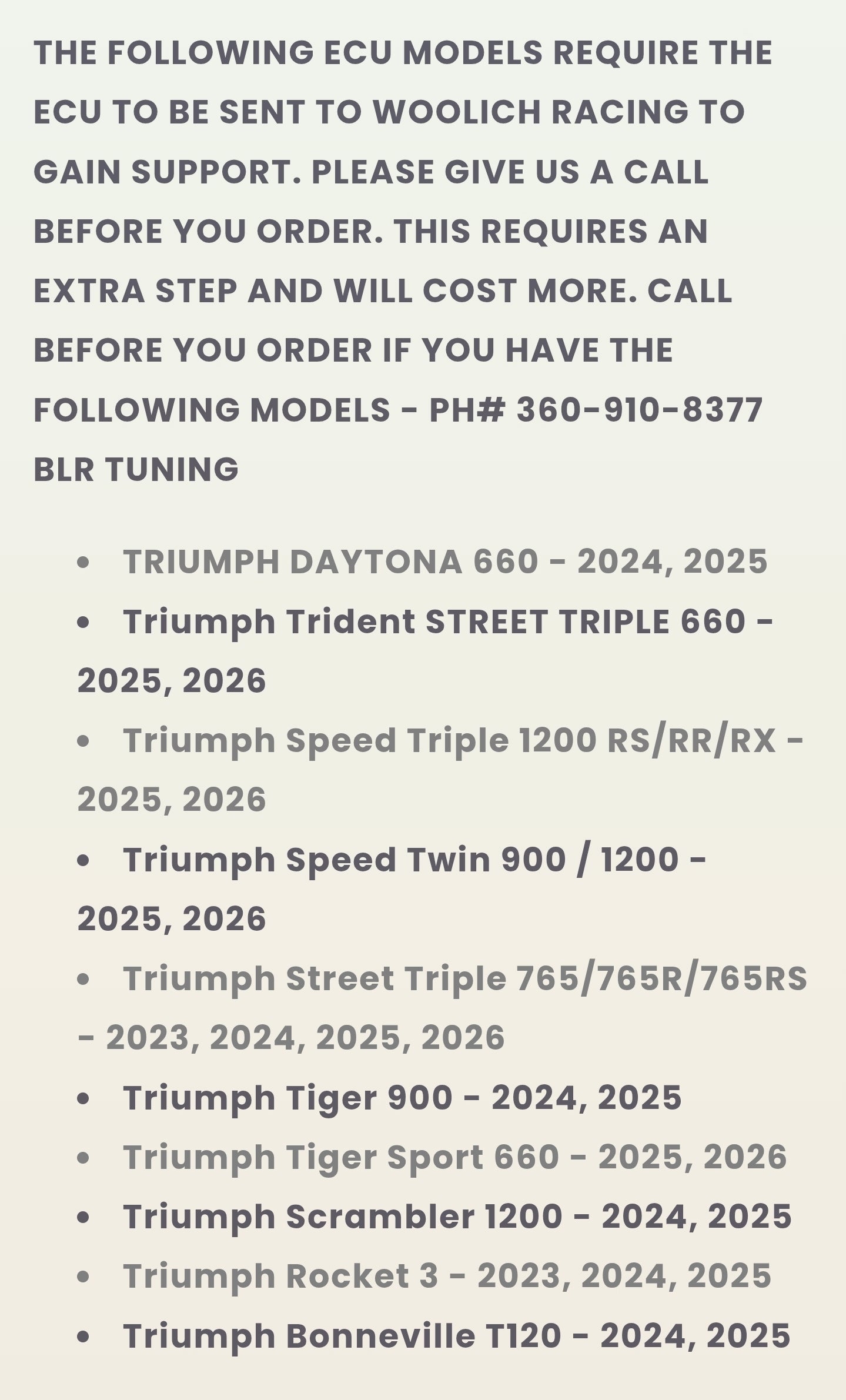 TRIUMPH ECU FLASH TUNING