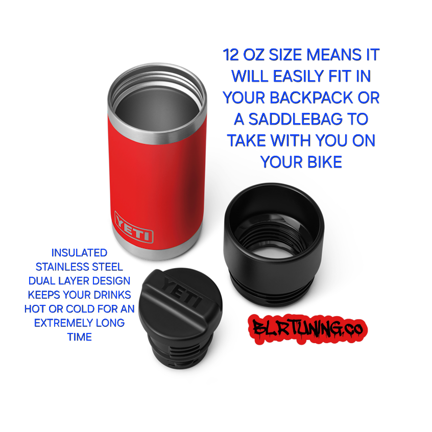 CUSTOMIZED YETI 12 OZ RAMBLER HOT COLD THERMOS