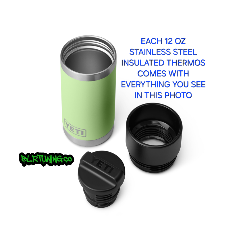 CUSTOMIZED YETI 12 OZ RAMBLER HOT COLD THERMOS
