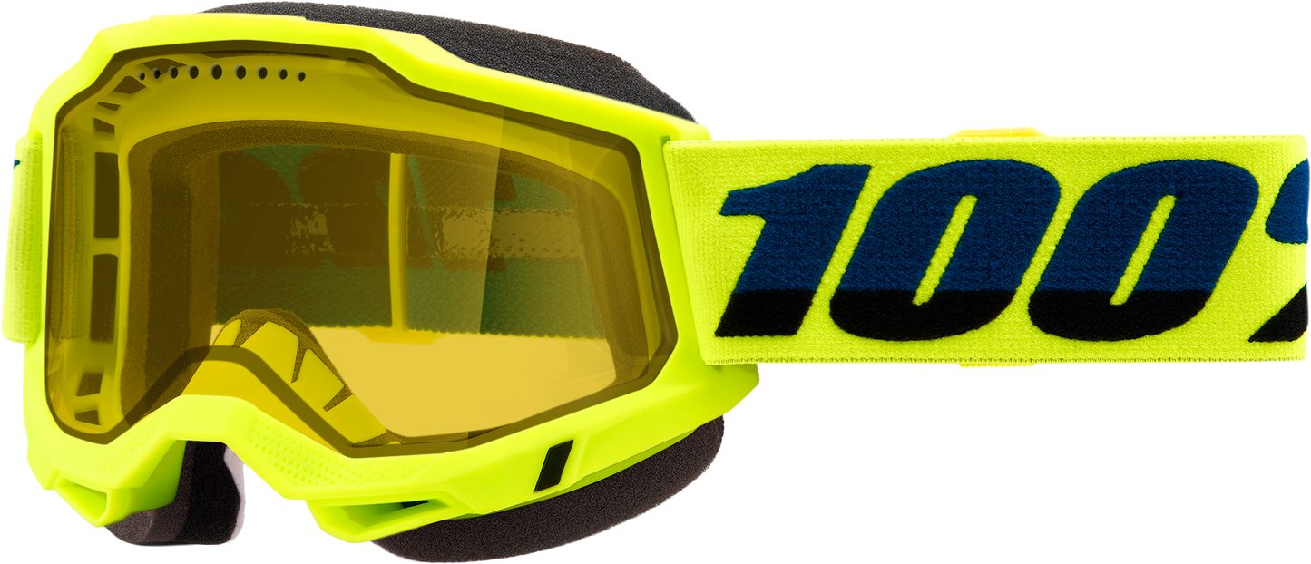 Accuri 2 Snowmobile Goggle Neon Yellow W/ Yellow Lens