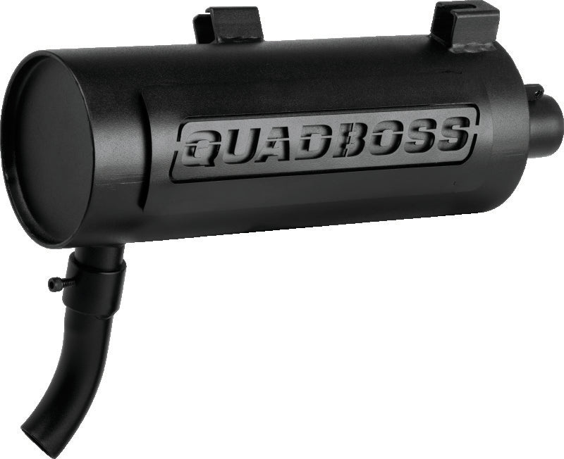 QuadBoss, QuadBoss Polaris Diesel 455 99-01 ATV Slip-On Muffler with Black Finish and Heat Shield