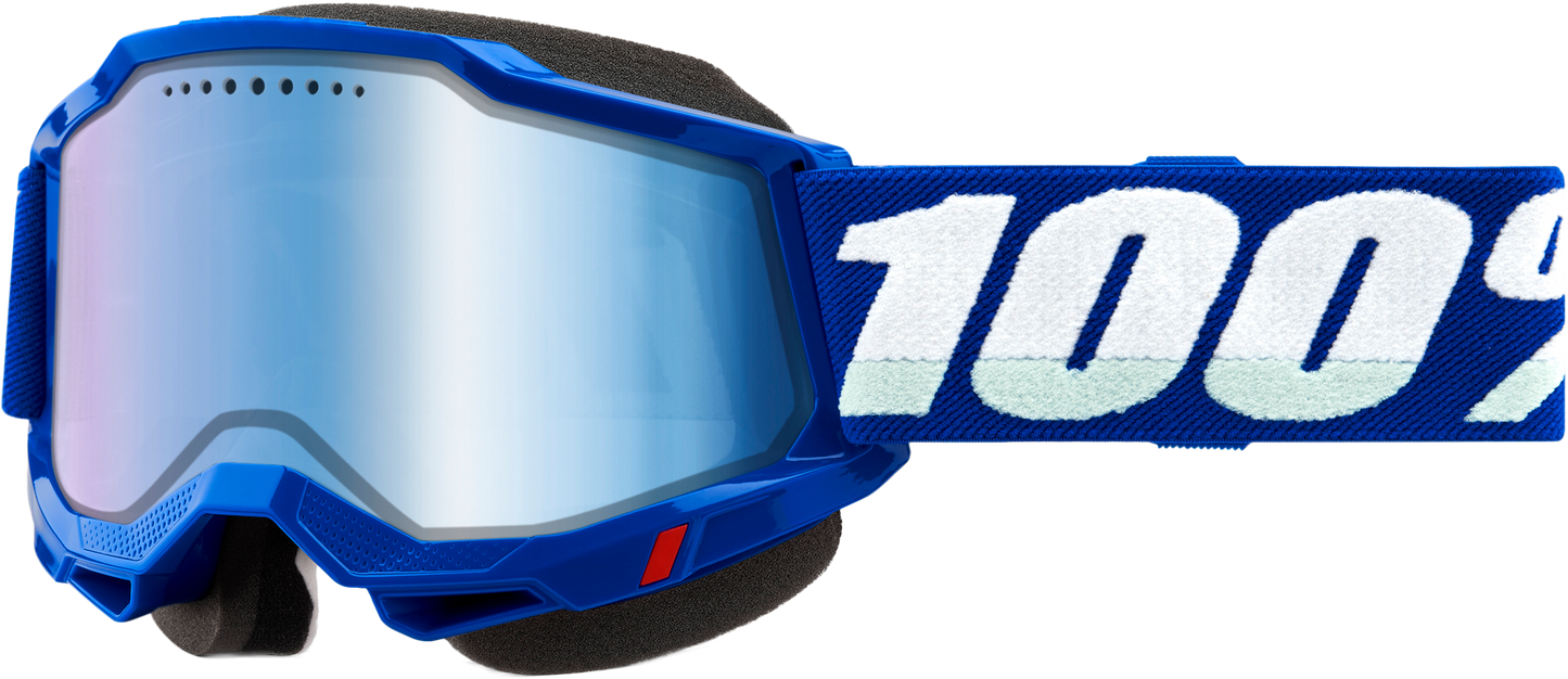 Accuri 2 Snowmobile Goggle Blue W/ Blue Mirror Lens