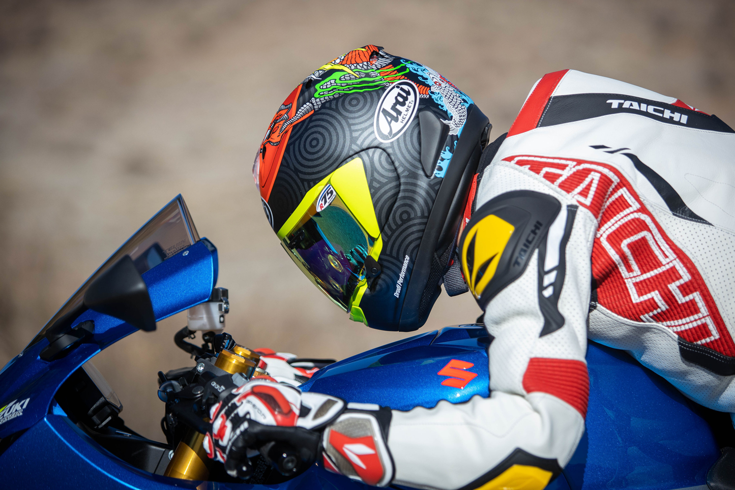 ARAI HELMETS, ARAI HELMETS Corsair-X Tatsuki Helmet - Large with VAS Shield Mechanism and Advanced Ventilation