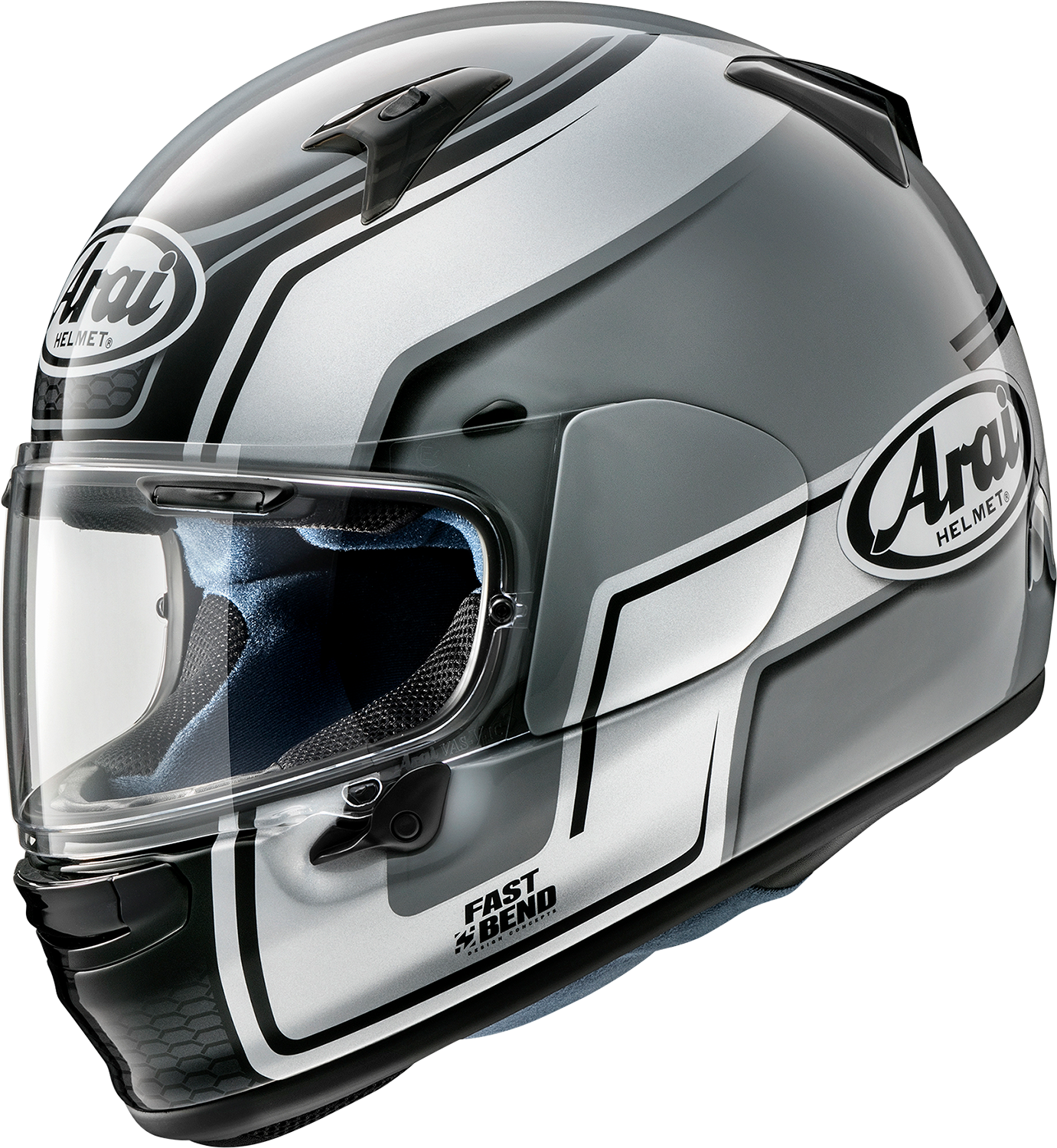 ARAI HELMETS, ARAI Helmets Regent-X 2XL Bend Silver Helmet with Variable Axis Shield System