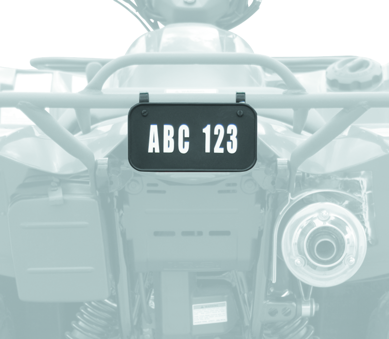 QuadBoss, QuadBoss ATV License Plate Kit - Black for Powersports Vehicles