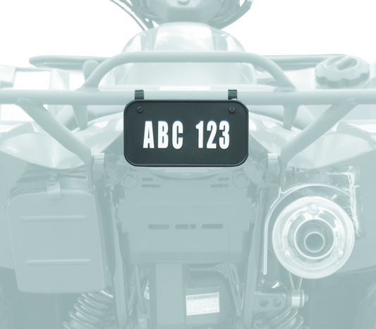 QuadBoss, QuadBoss ATV License Plate Kit - Black for Powersports Vehicles