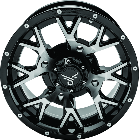 QuadBoss, QuadBoss Barbwire 14x7 Aluminum Wheels - Part Number 608574
