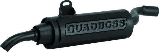 QuadBoss, QuadBoss Slip-On Muffler for Honda ATC250ES 1985-1987 – Black Steel Exhaust with Welded Internals