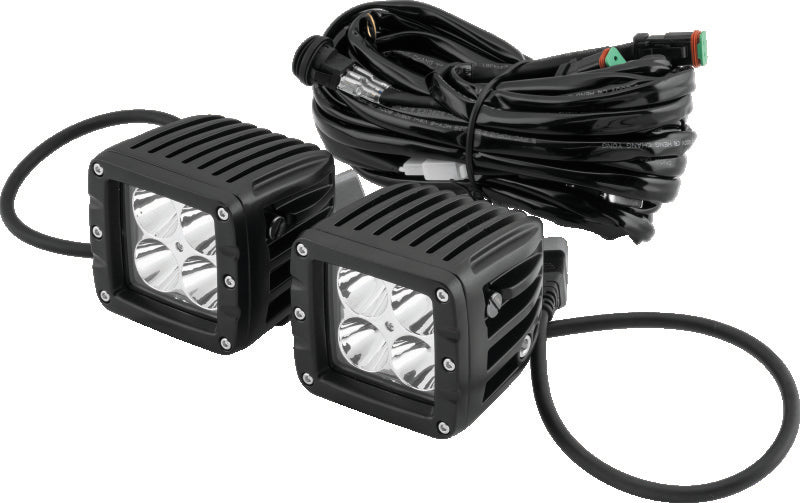 QuadBoss, QuadBoss Paired 3-Inch LED Pod Spot Lights – Durable Off-Road Lighting with 4 High-Intensity LEDs