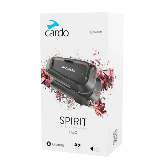 Cardo Spirit HD Bluetooth Motorcycle Helmet Communicator | 2-Rider Intercom
