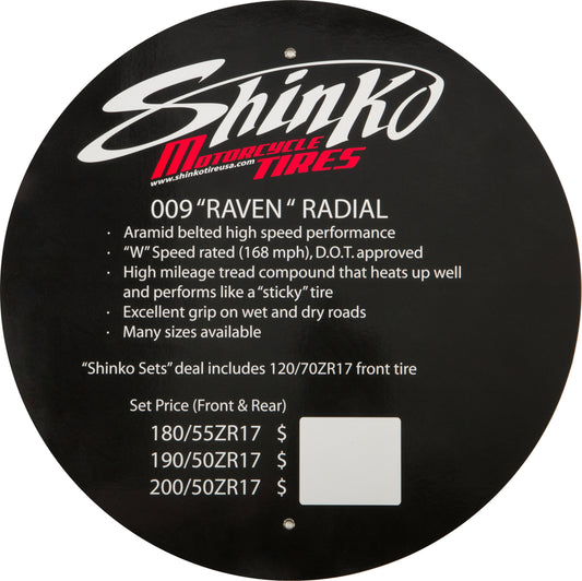 SHINKO, Shinko 009 Raven Tire Display Sign