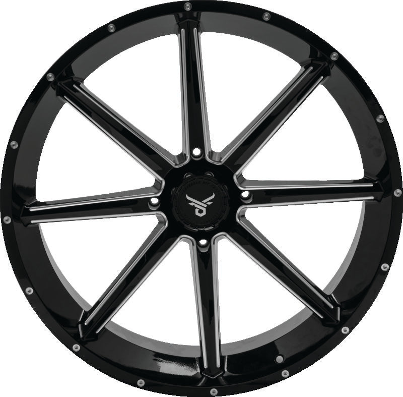 QuadBoss, QuadBoss Slicer 24X7 Off-Road Wheel with Limited Edition Bull Logo Center Caps