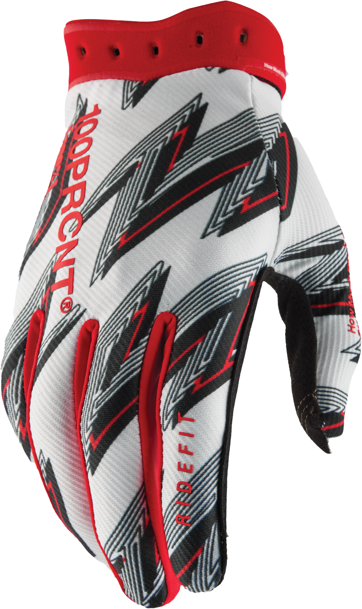 Ridefit Gloves White/Red Lg