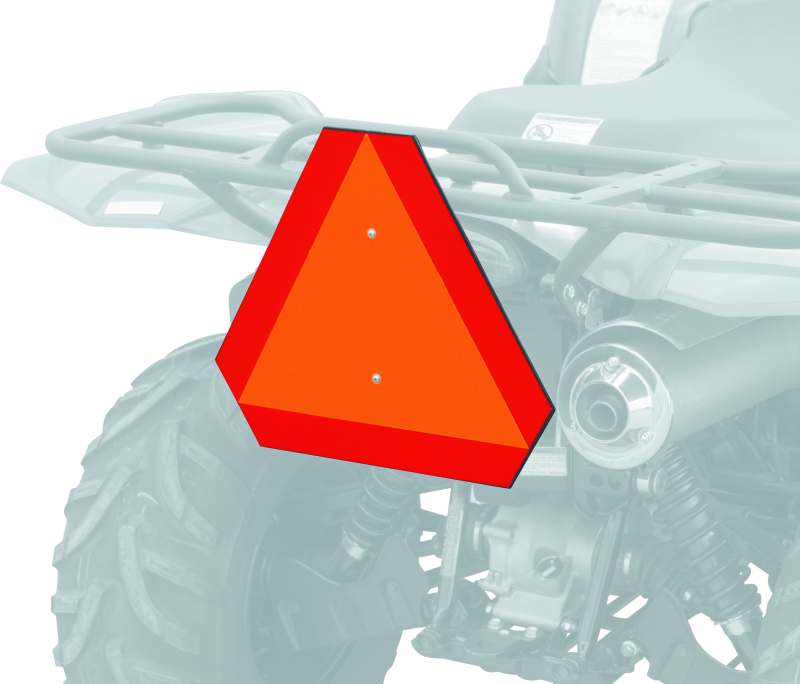 QuadBoss, QuadBoss ATV Safety Emblem - Orange | Impact-Resistant Reflective Rear Badge