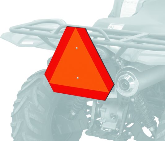 QuadBoss, QuadBoss ATV Safety Emblem - Orange | Impact-Resistant Reflective Rear Badge