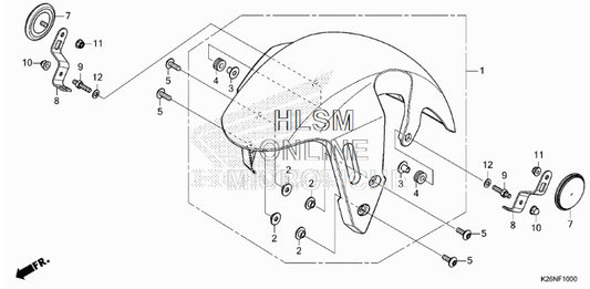 Honda Grom Front Fender 2022+ | Genuine OEM Factory Fender JC92