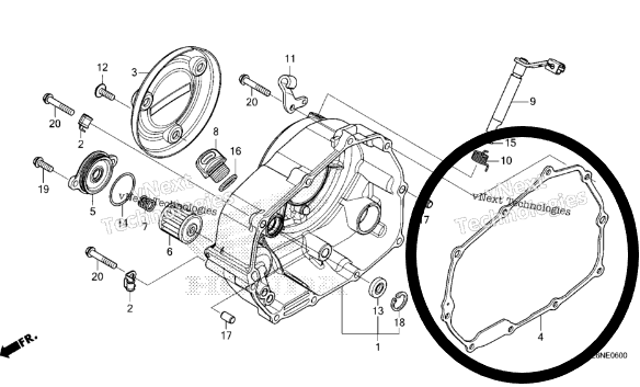 OEM Honda Right Crankcase Cover Gasket | Grom & Monkey 2022+ JC92