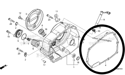 OEM Honda Right Crankcase Cover Gasket | Grom & Monkey 2022+ JC92
