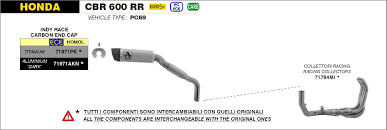 IN STOCK 71971AKN Arrow Indy Race Exhaust, Aluminum Dark  for Honda CBR600RR 24-25