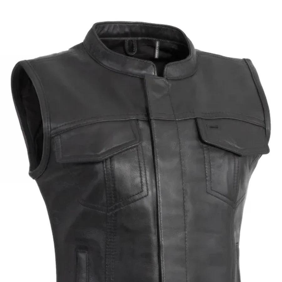 Ludlow Women's Motorcycle Leather Vest