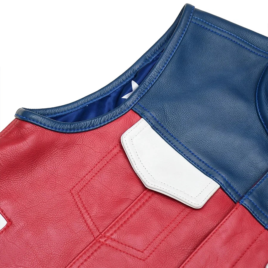 Patriot Rebel Men's Motorcycle Leather Vest