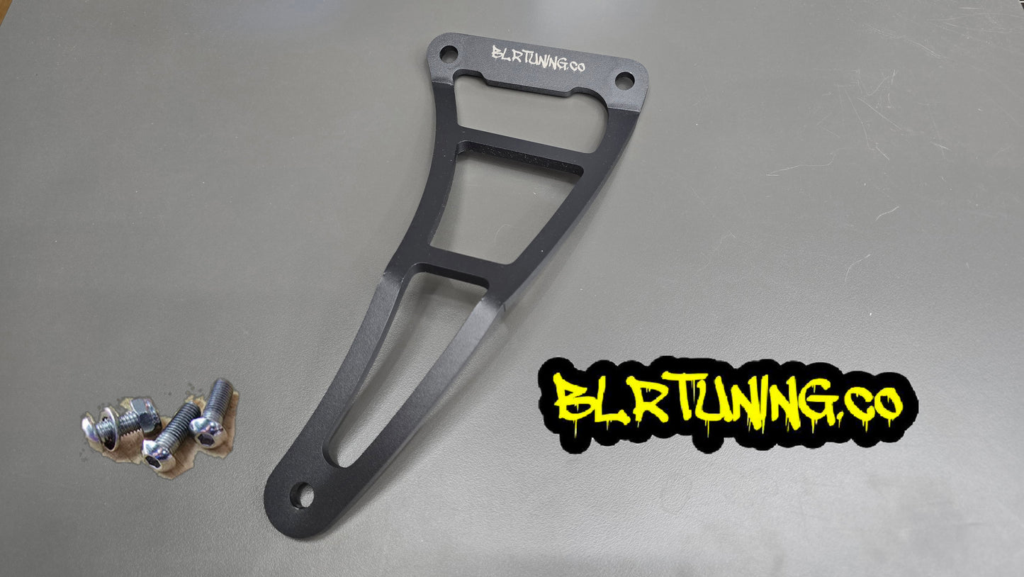 KAWASAKI NINJA ZX-10R ZX-10RR ZX1000 2011 - 2025 EXHAUST HANGER RIGHT SIDE PASSENGER PEG DELETE POWDER COATED BLACK ALUMINUM