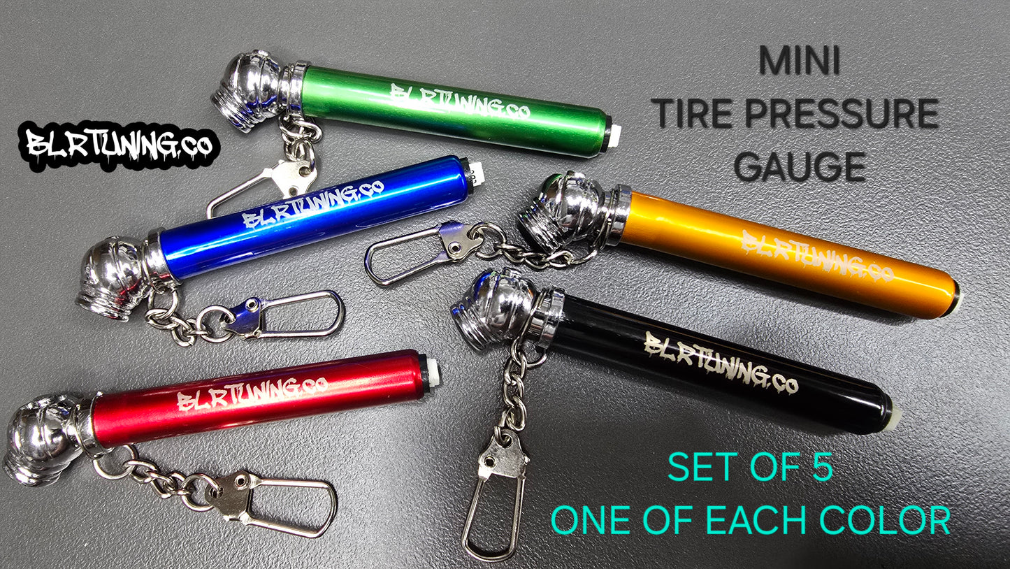 MINI TIRE PRESSURE GAUGE MEASURES UP TO 50 PSI AND 50 LBS - SET OF 5