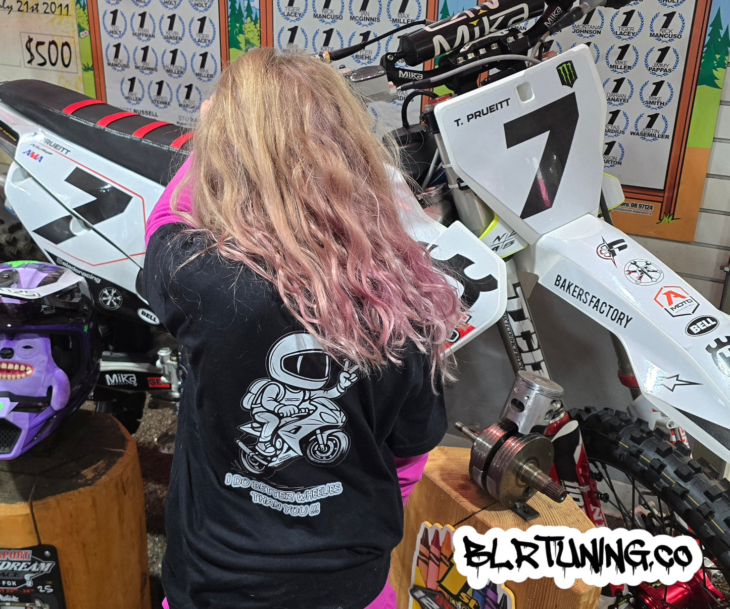 YOUTH T-SHIRT BY BLR TUNING – I DO BETTER WHEELIES THAN YOU
