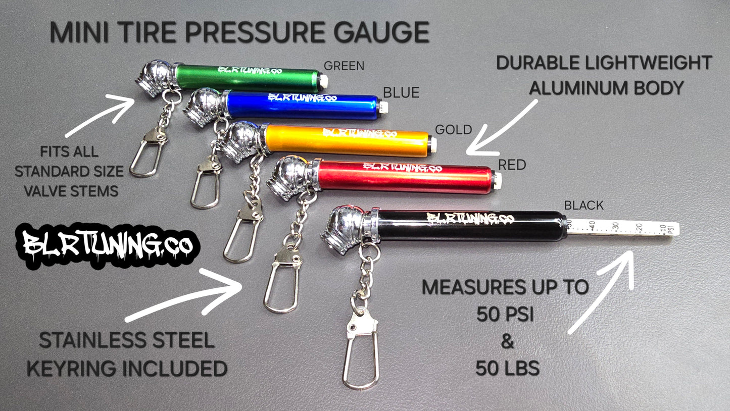 MINI TIRE PRESSURE GAUGE MEASURES UP TO 50 PSI AND 50 LBS - SET OF 5