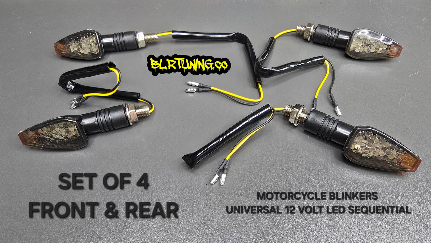 MOTORCYCLE BLINKERS UNIVERSAL 12 VOLT LED SEQUENTIAL