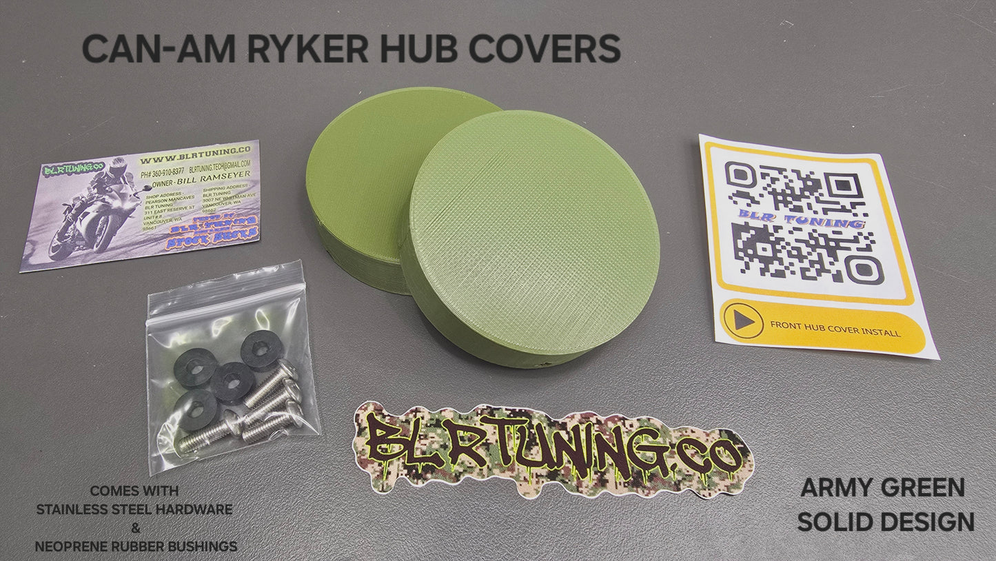 FRONT HUB COVERS FOR CAN-AM RYKER sold as a set of 2