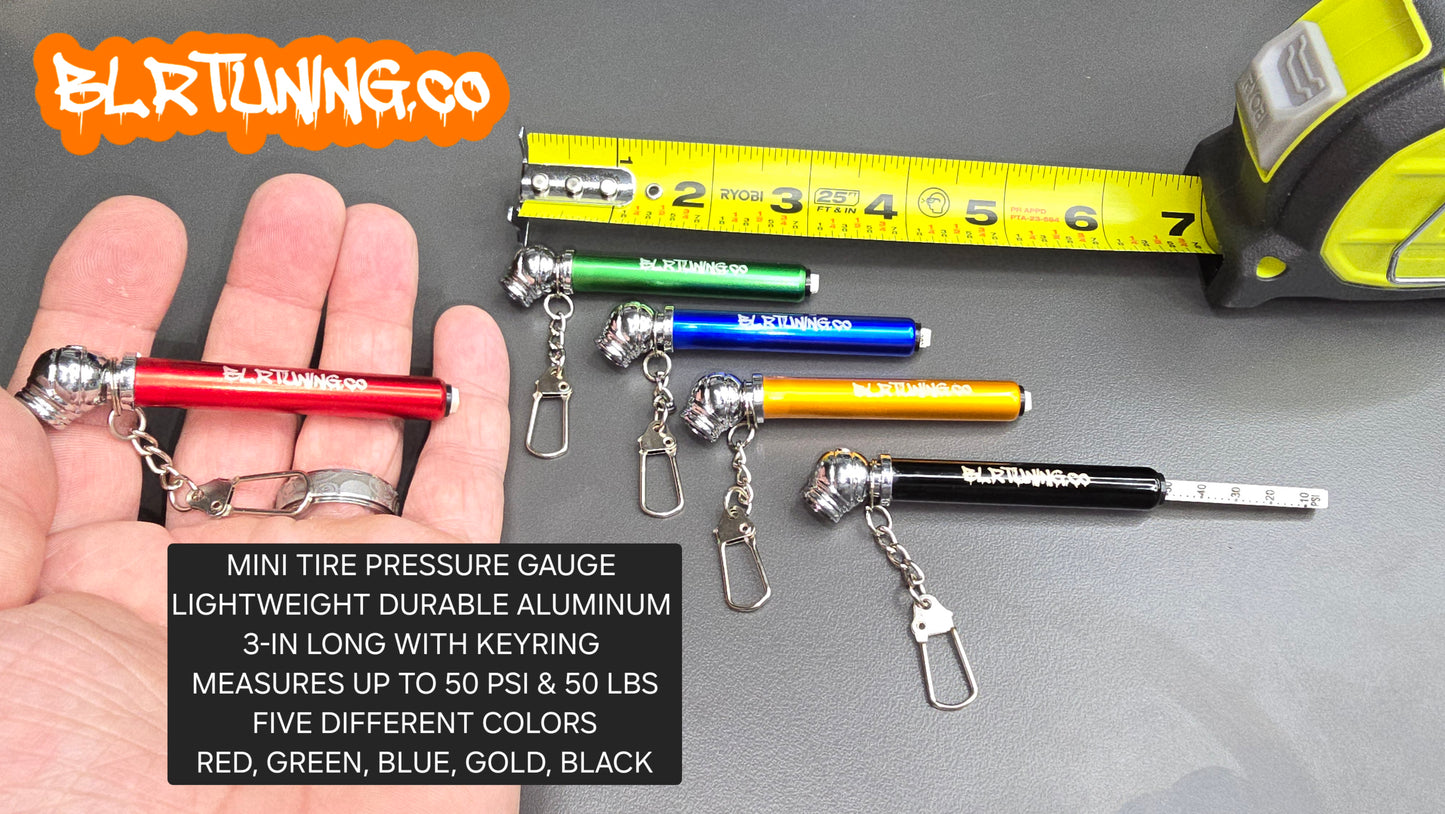 MINI TIRE PRESSURE GAUGE MEASURES UP TO 50 PSI AND 50 LBS - SET OF 5