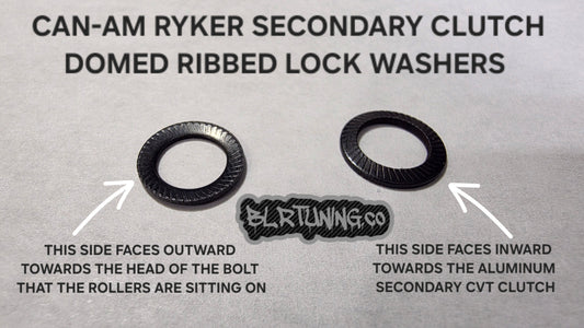 CAN-AM RYKER SECONDARY CLUTCH REPLACEMENT DOMED RIBBED LOCK WASHERS - FOR ROLLER BOLTS